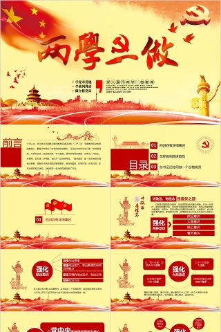 两学一做学党章党规做合格党员PPT