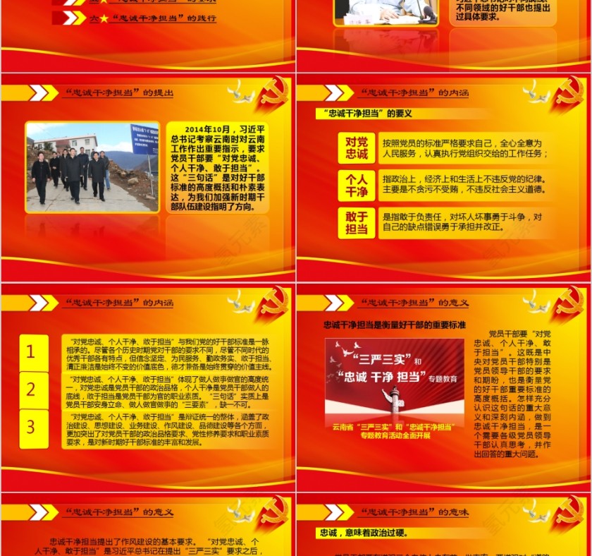 忠诚干净担当专题党课学习PPT模板第2张