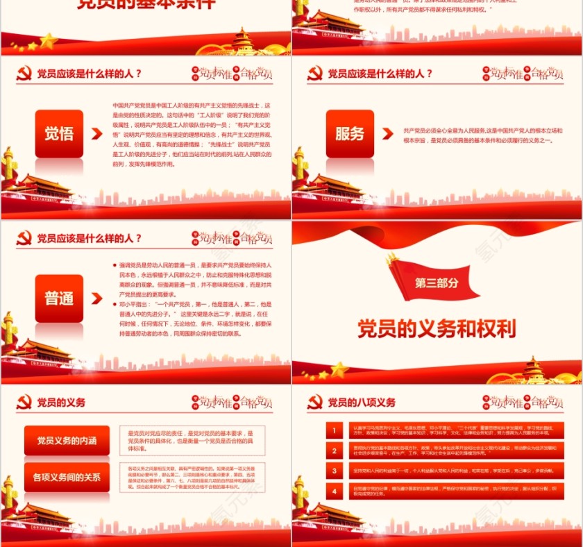 坚持党员标准争做合格党员PPT第3张