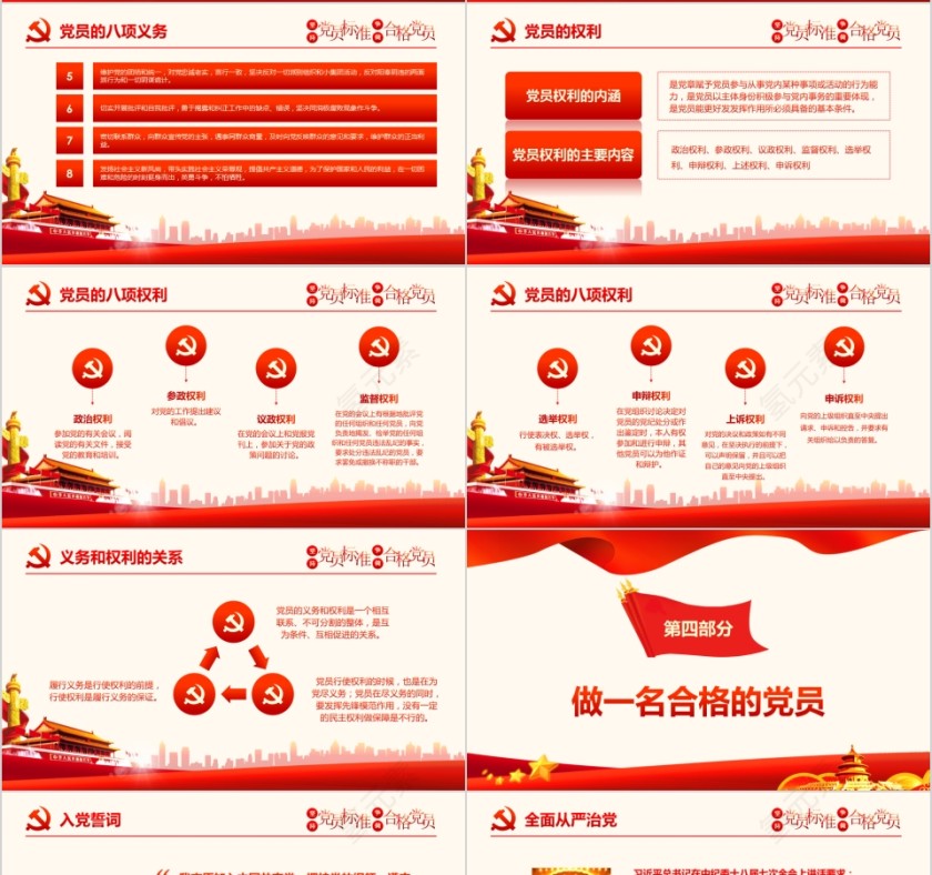 坚持党员标准争做合格党员PPT第4张