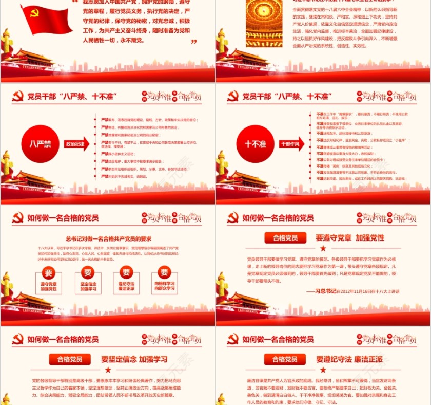 坚持党员标准争做合格党员PPT第5张