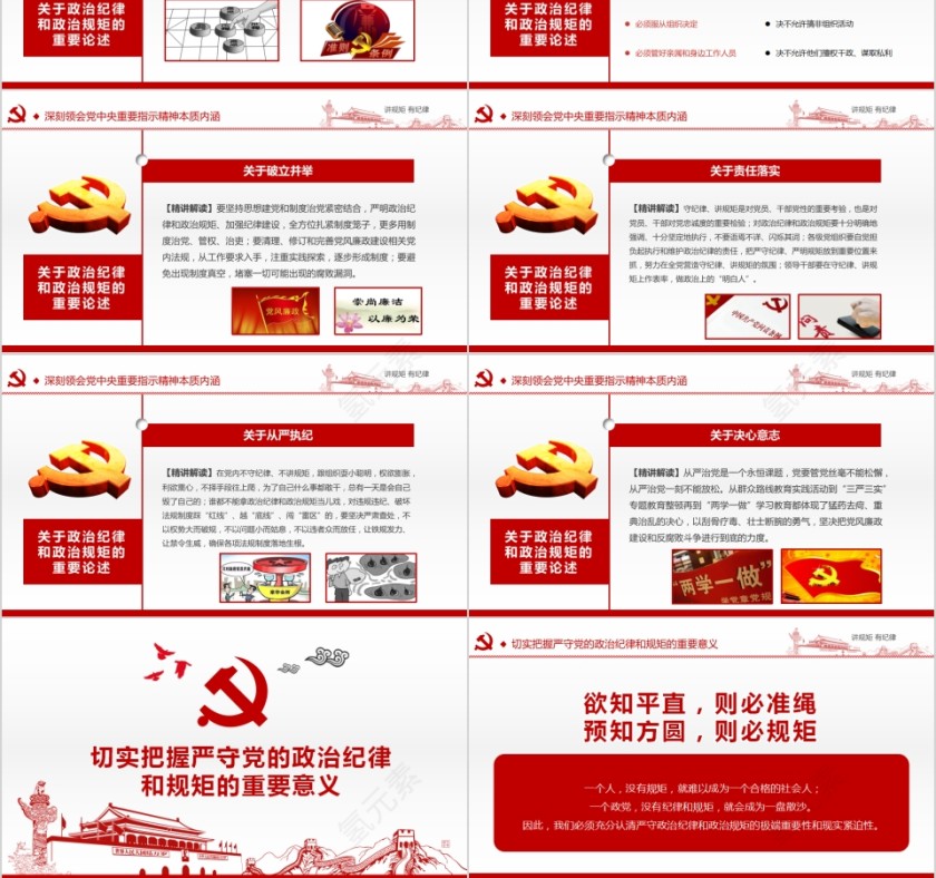 讲规矩有纪律两学一做学习教育专题党课PPT第3张