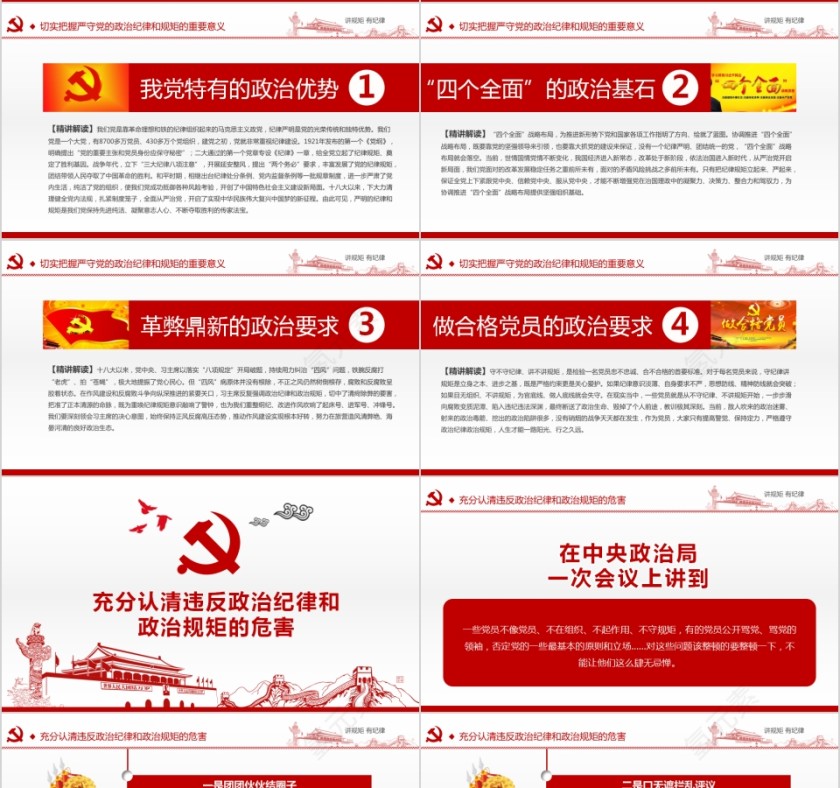 讲规矩有纪律两学一做学习教育专题党课PPT第4张