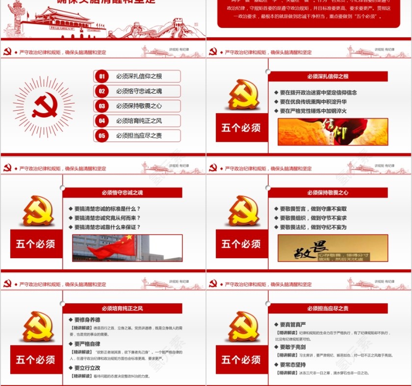 讲规矩有纪律两学一做学习教育专题党课PPT第6张