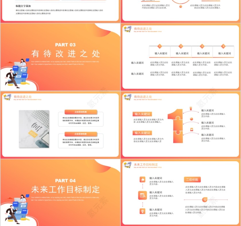 简约年终岗位述职报告PPT第3张