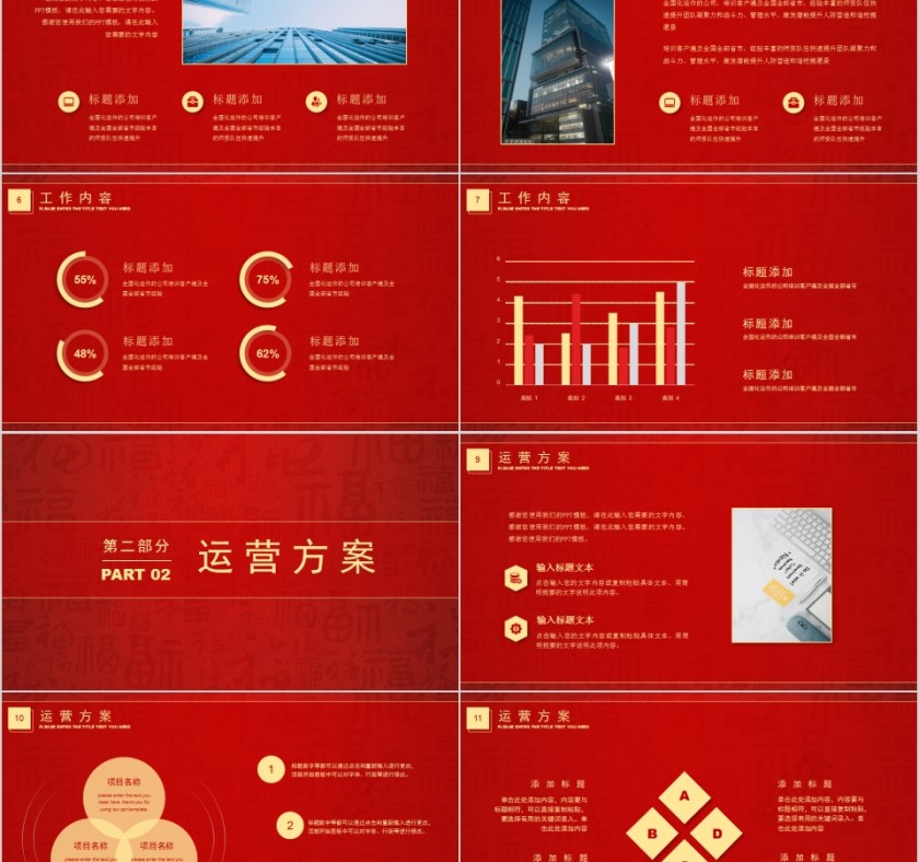 牛年大吉新年工作计划PPT模板第2张