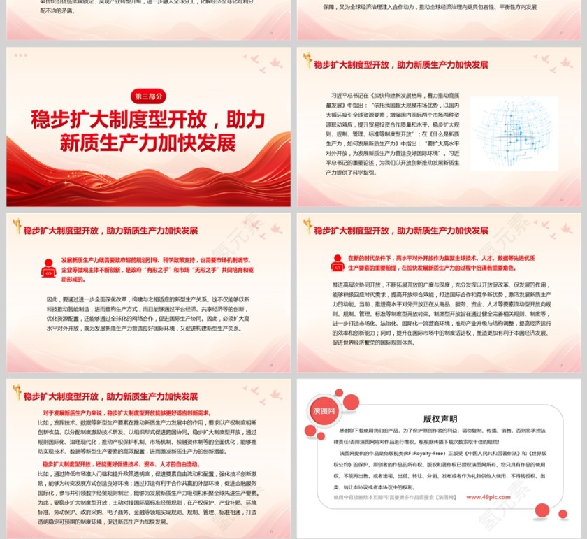 经济全球化与发展新质生产力党课学习PPT模板第4张