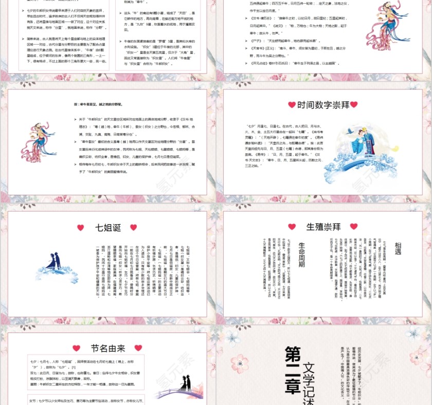 爱在七夕情人节PPT模板第2张