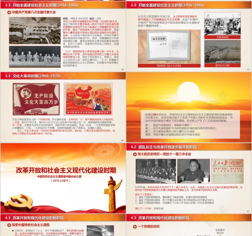 党史新中国史概要学习PPT模板第7张