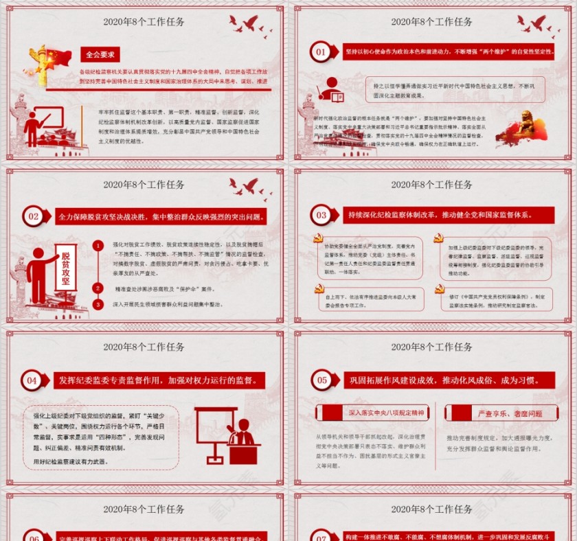 简约十九届中央纪委四次全会公报PPT第4张