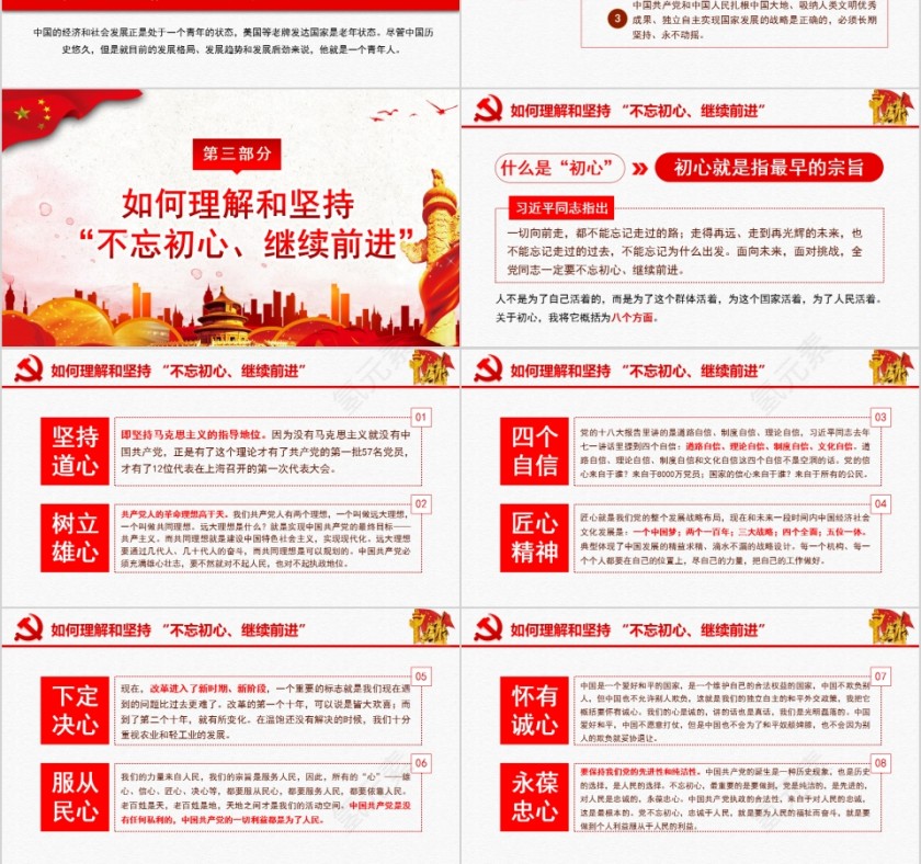 不忘初心永葆本色纪念中国共产党建党99周年PPT第3张