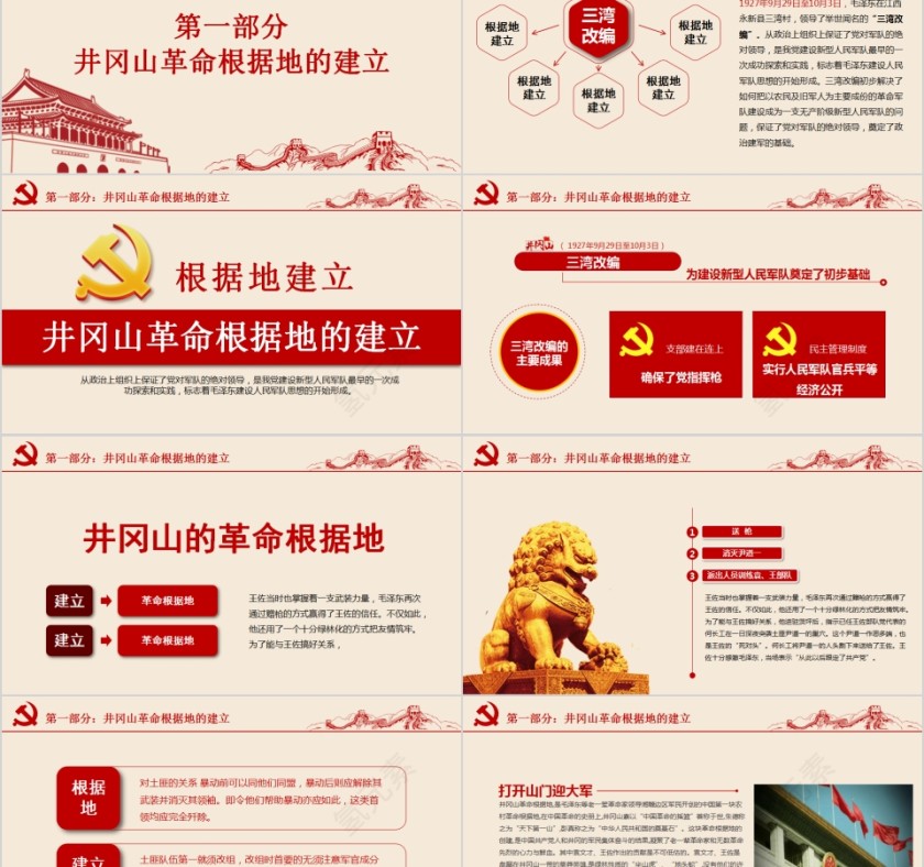 不忘初心不忘井冈山精神继续前行PPT第2张