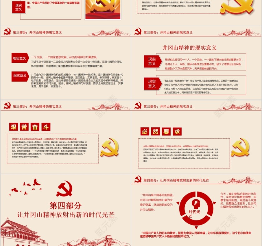 不忘初心不忘井冈山精神继续前行PPT第6张