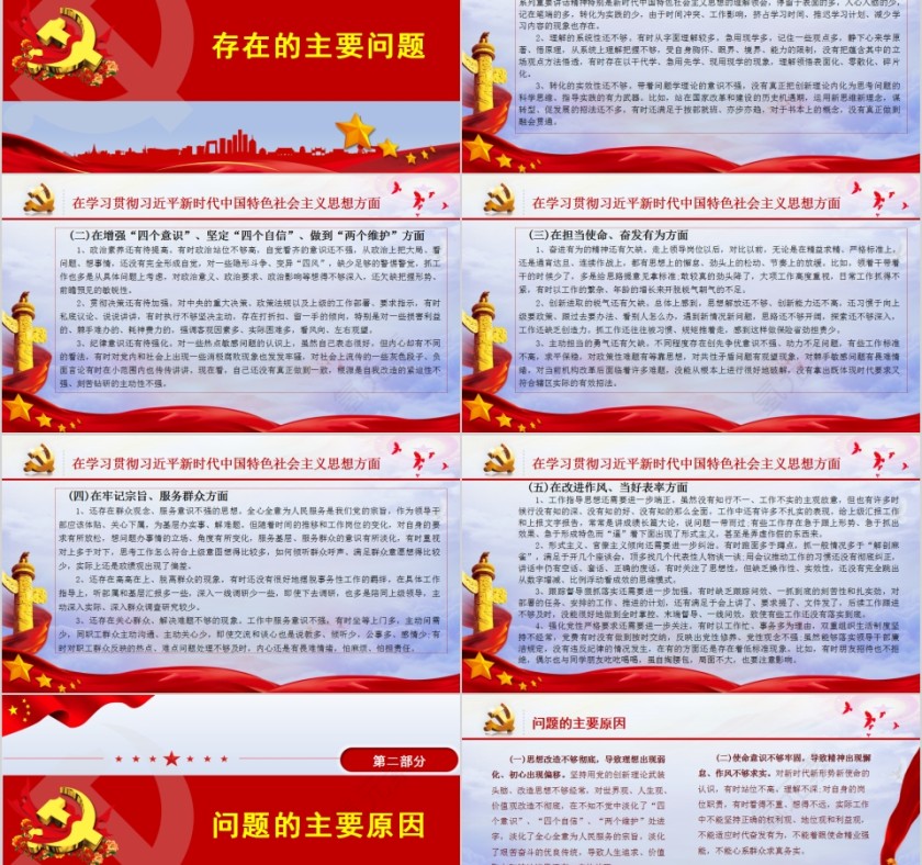 不忘初心牢记使命专题民主生活会检视剖析PPT第2张
