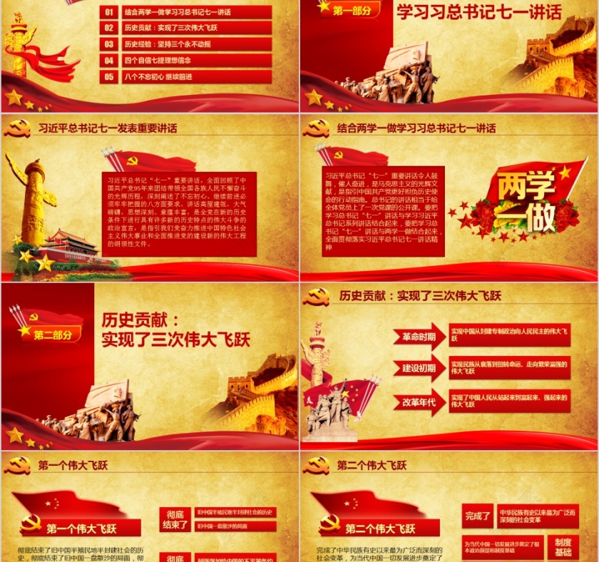 重温入党历程不忘入党初心两学一做PPT第2张