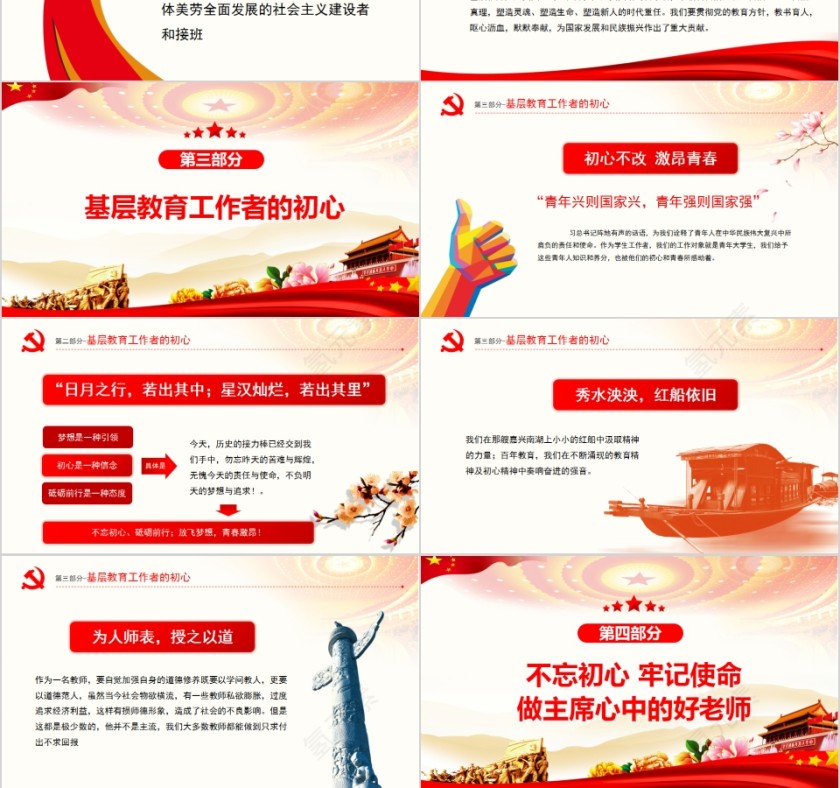 学习解读牢记教师使命不忘育人初心PPT第3张
