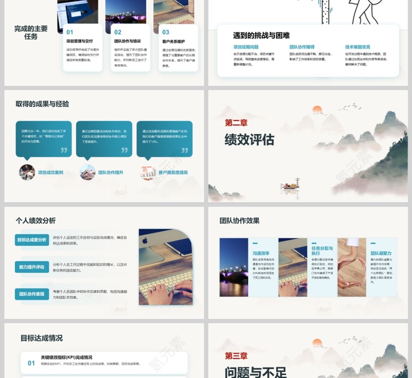 简约中国风工作总结计划PPT模版第2张