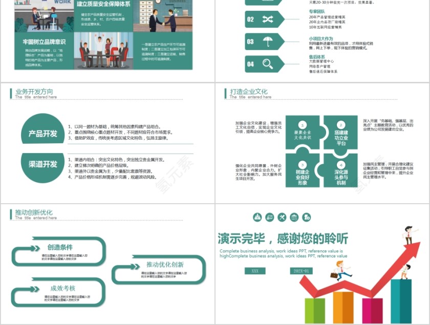 商务简约经营分析工作思路工作汇报PPT第5张
