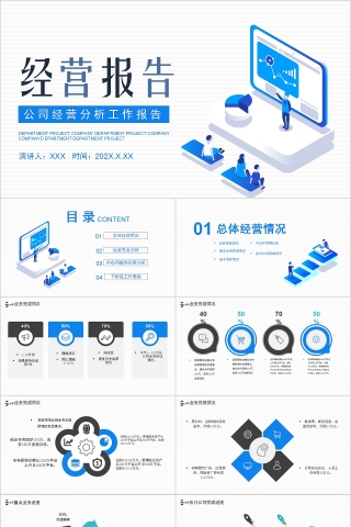 公司经营分析工作报告PPT模板