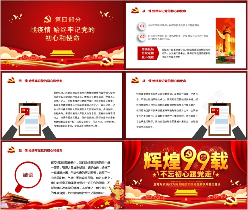 辉煌99载不忘初心跟党走专题党课PPT第4张