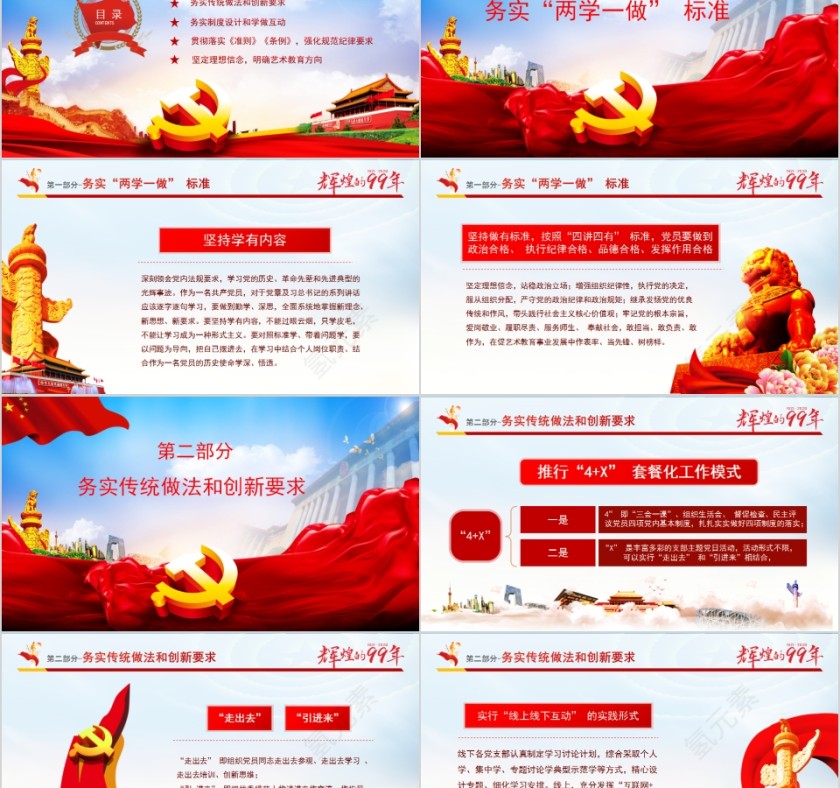 辉煌99年“七一”专题党课纪念建党99周年专题党课PPT第2张