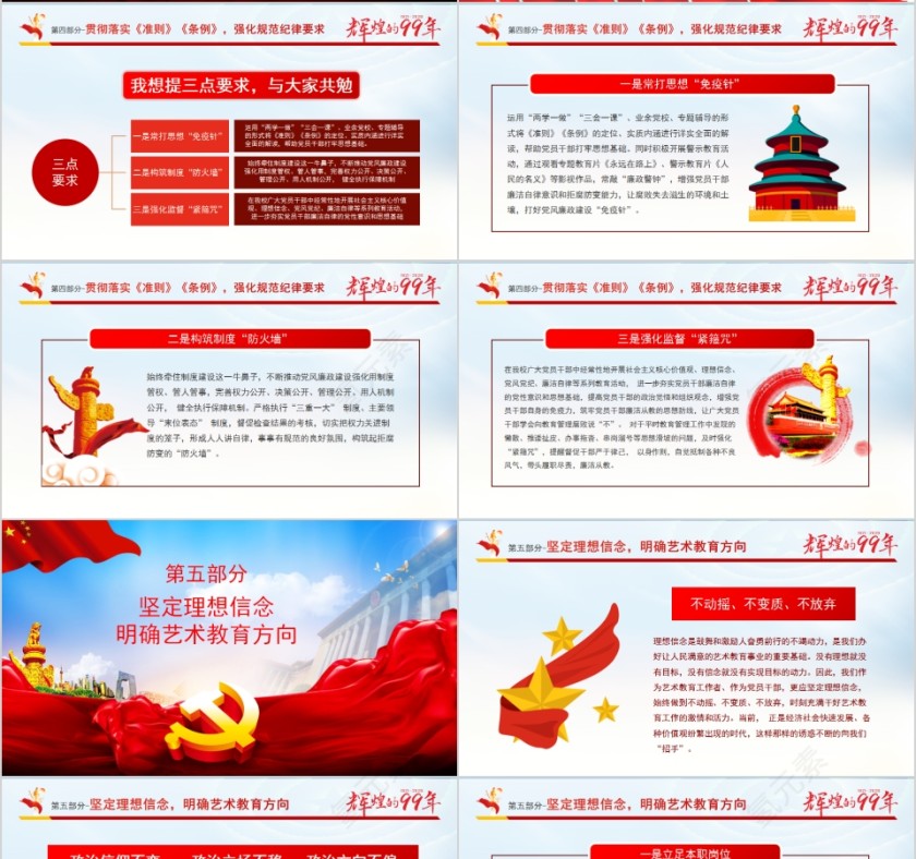 辉煌99年“七一”专题党课纪念建党99周年专题党课PPT第4张