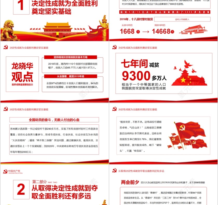 决战决胜脱贫攻坚从取得决定性成就到夺取全面胜利PPT第2张