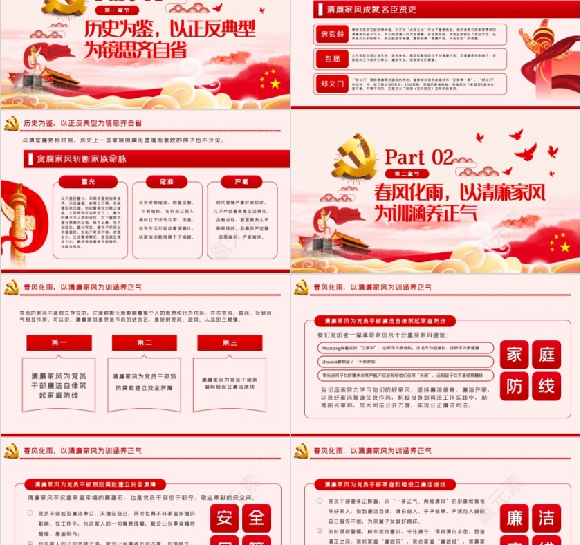 树立清廉家风清正党风政风PPT第2张