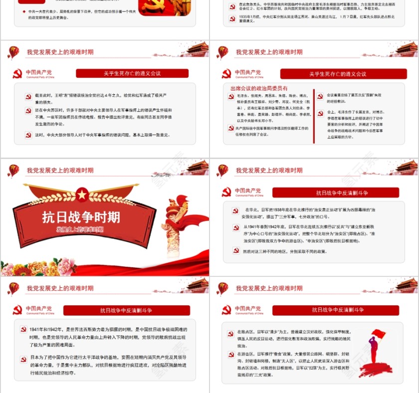 中国共产党光辉历程建党99周年纪念PPT第3张