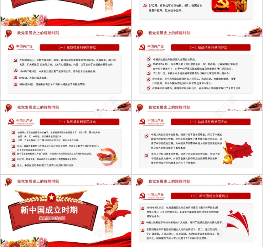 中国共产党光辉历程建党99周年纪念PPT第6张