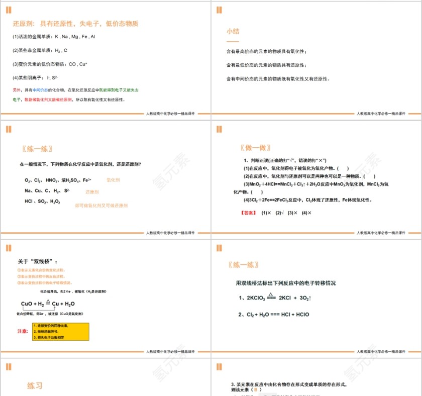《氧化还原反应》人教版高一化学PPT课件第4张