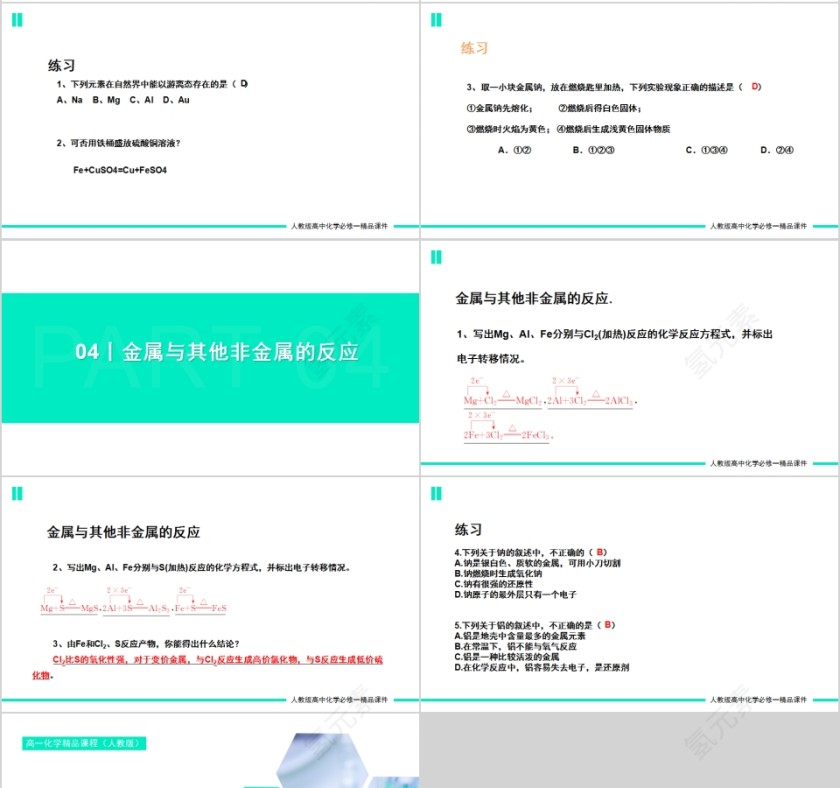 《金属和非金属反应》人教版高一化学PPT课件第4张