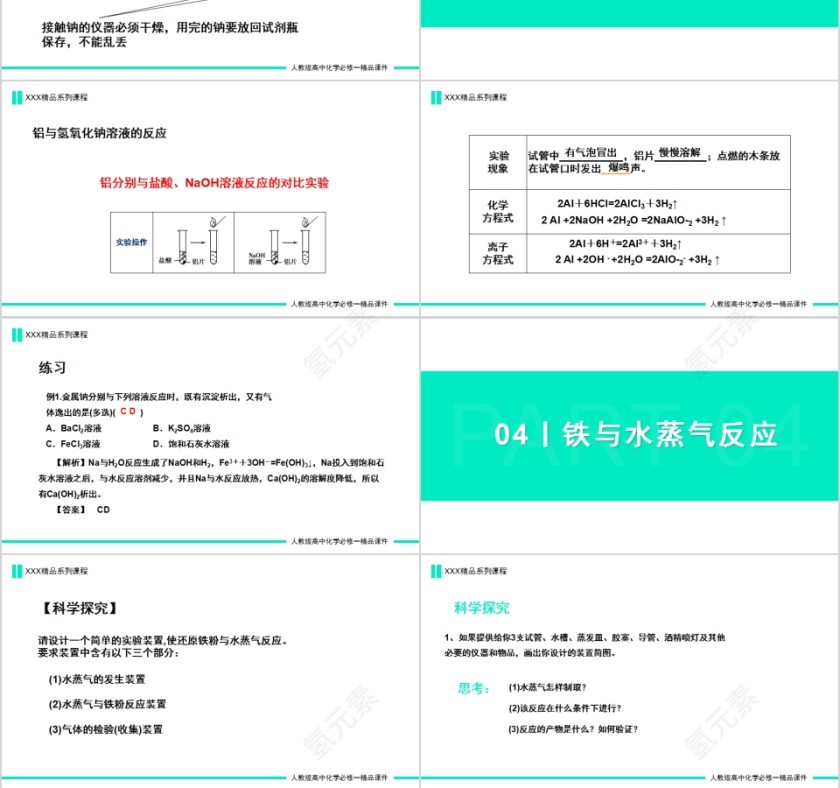 《钠与水、铝与氢氧 化钠溶液的反应 》人教版高一化学PPT课件第3张