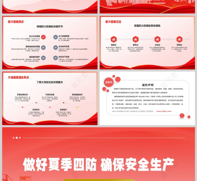 插画风夏季四防安全培训ppt模板第4张