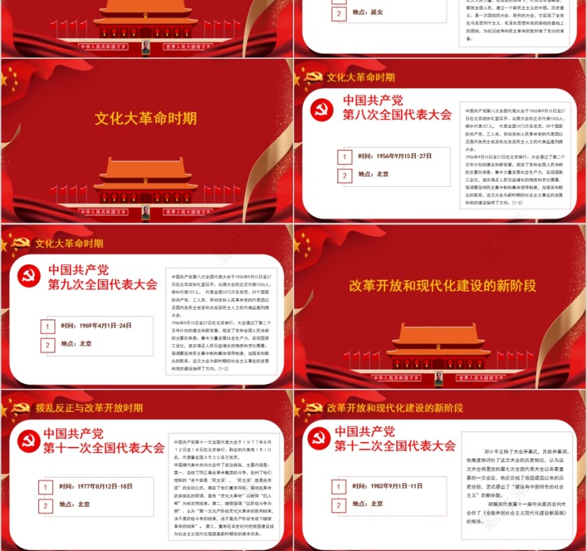 七一建党节中国共产党党史PPT模板第6张