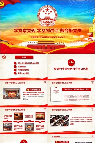 学党章党规学系列讲话做合格党员PPT