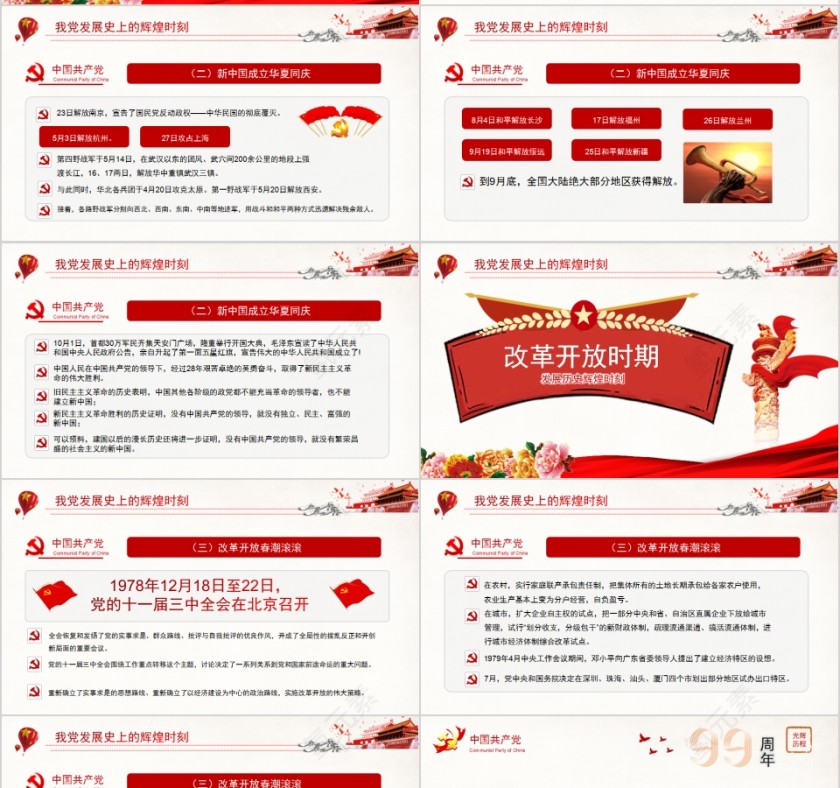 中国共产党光辉历程纪念建党99周年第7张