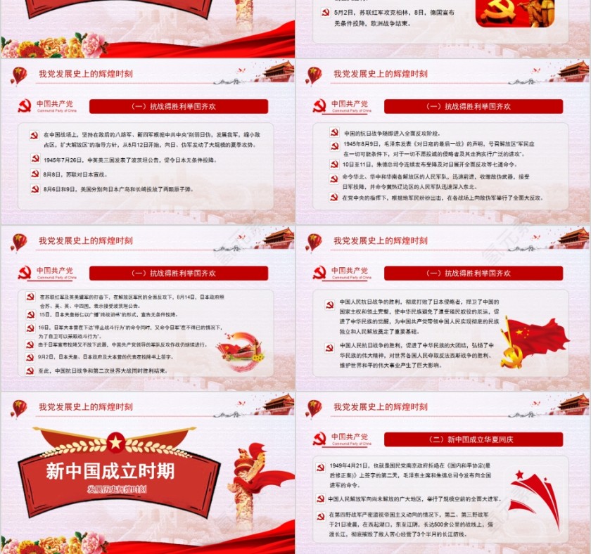 中国共产党光辉历程纪念建党99周年专题党课第6张