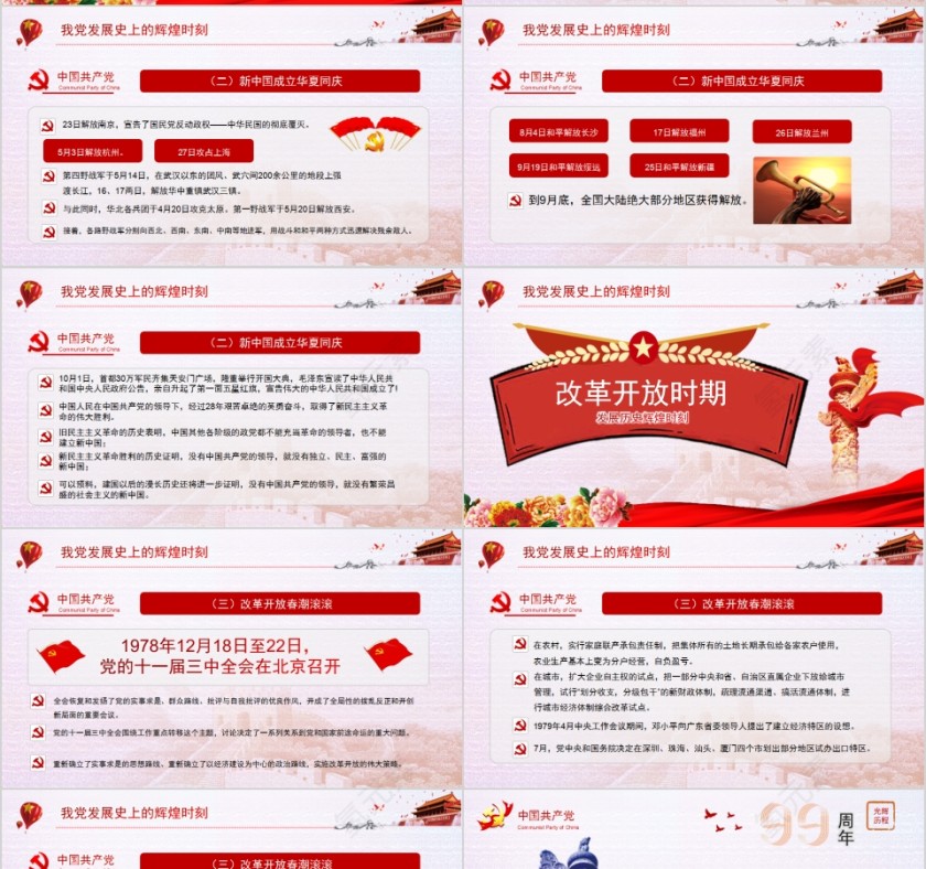 中国共产党光辉历程纪念建党99周年专题党课第7张