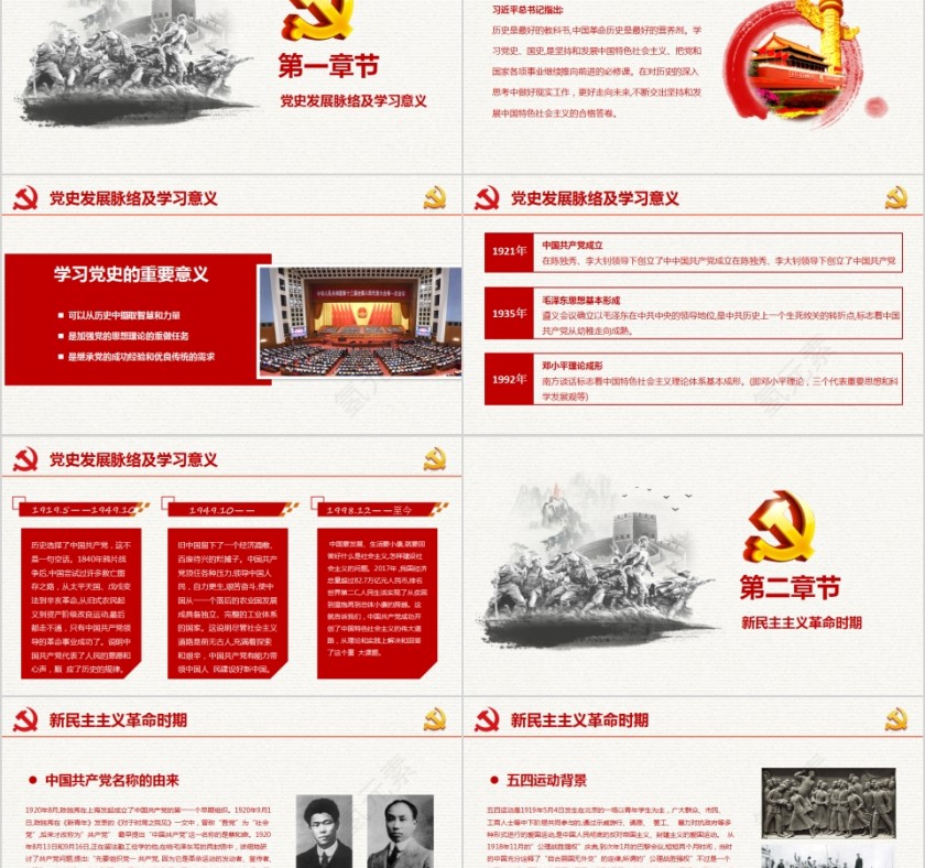 光辉的历史热烈庆祝中国共产党建党99周年PPT第2张