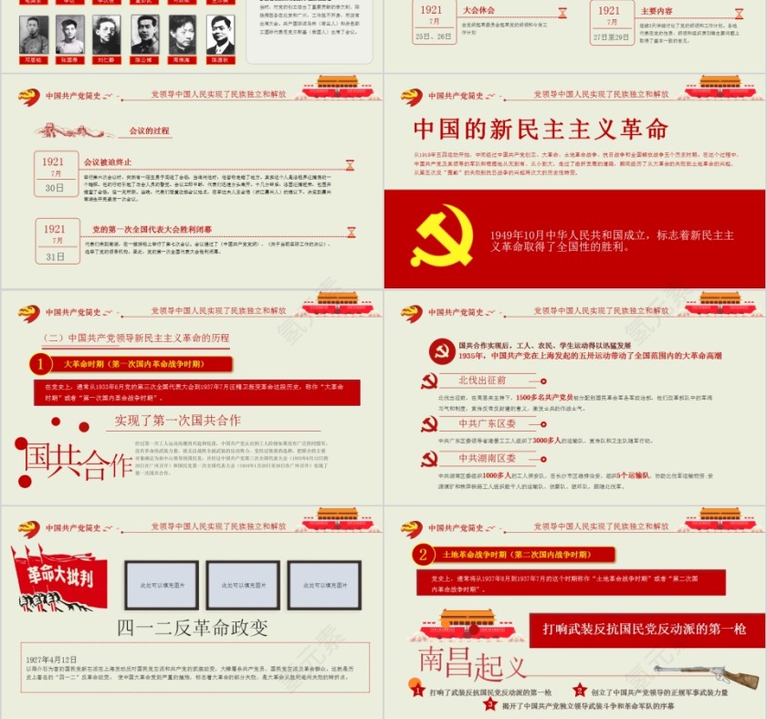 最新党课中国共产党简史授课辅导七一建党节PPT第3张