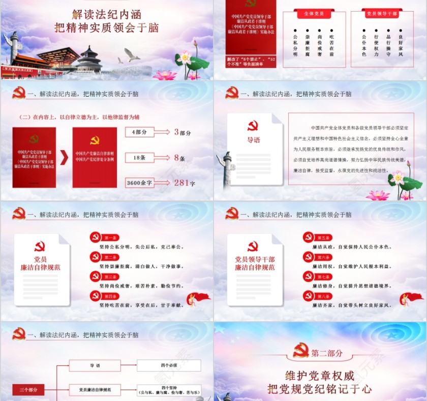 学习中国共产党廉洁自律准则永葆共产党员本色PPT第2张