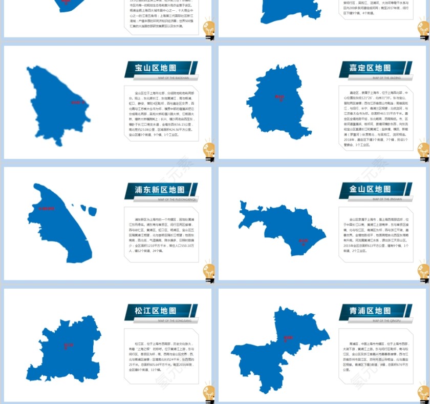 省级行政区地图上海市地图PPT第3张