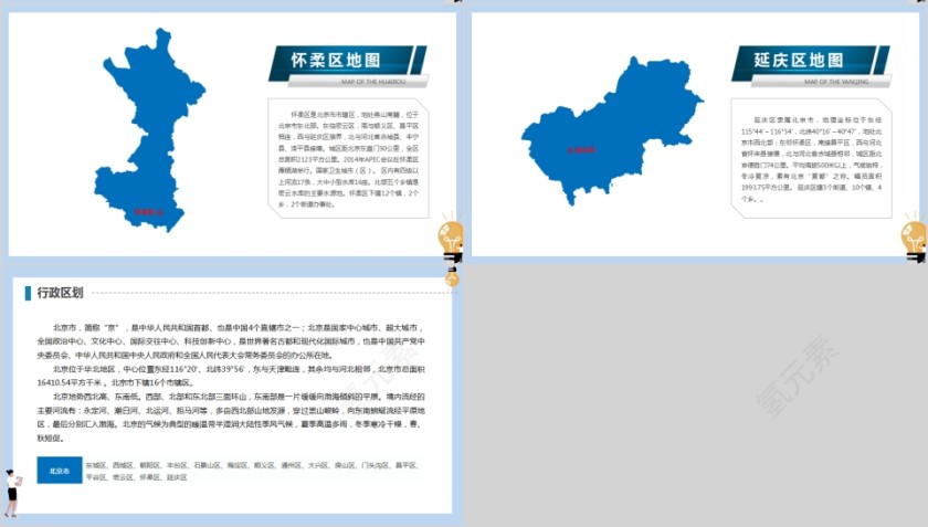 省级行政区地图北京市地图PPT第4张