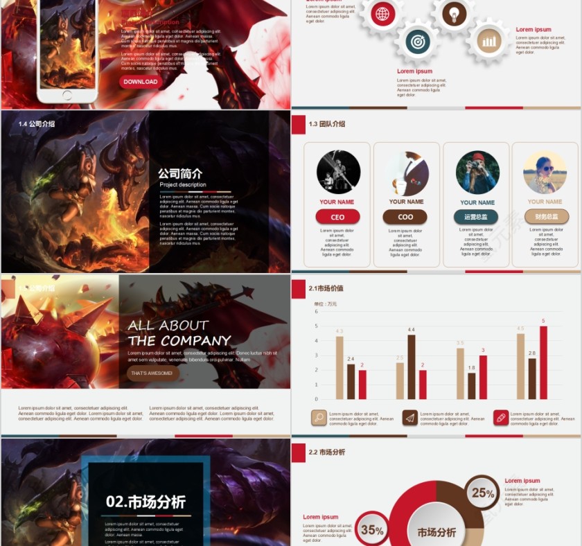 LOL英雄联盟游戏电竞游戏培训PPT模板第2张