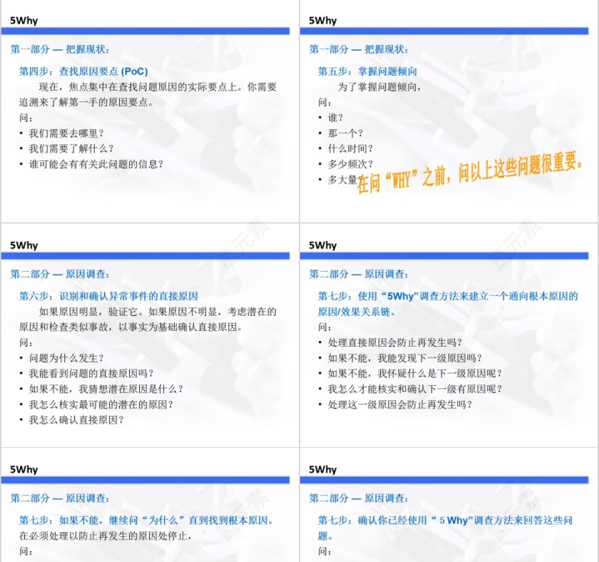 生产培训5Why问题分析法PPT模板第7张