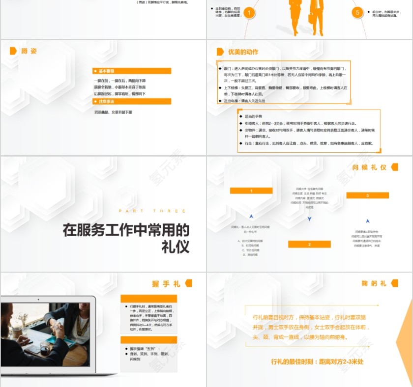 酒店服务礼仪餐桌礼仪PPT模板第3张