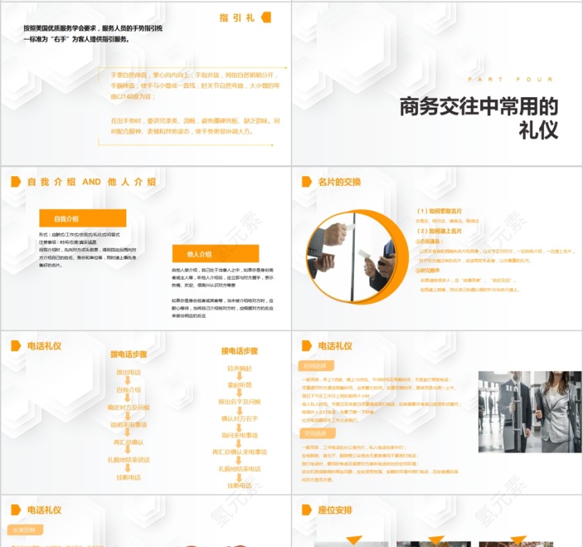 酒店服务礼仪餐桌礼仪PPT模板第4张