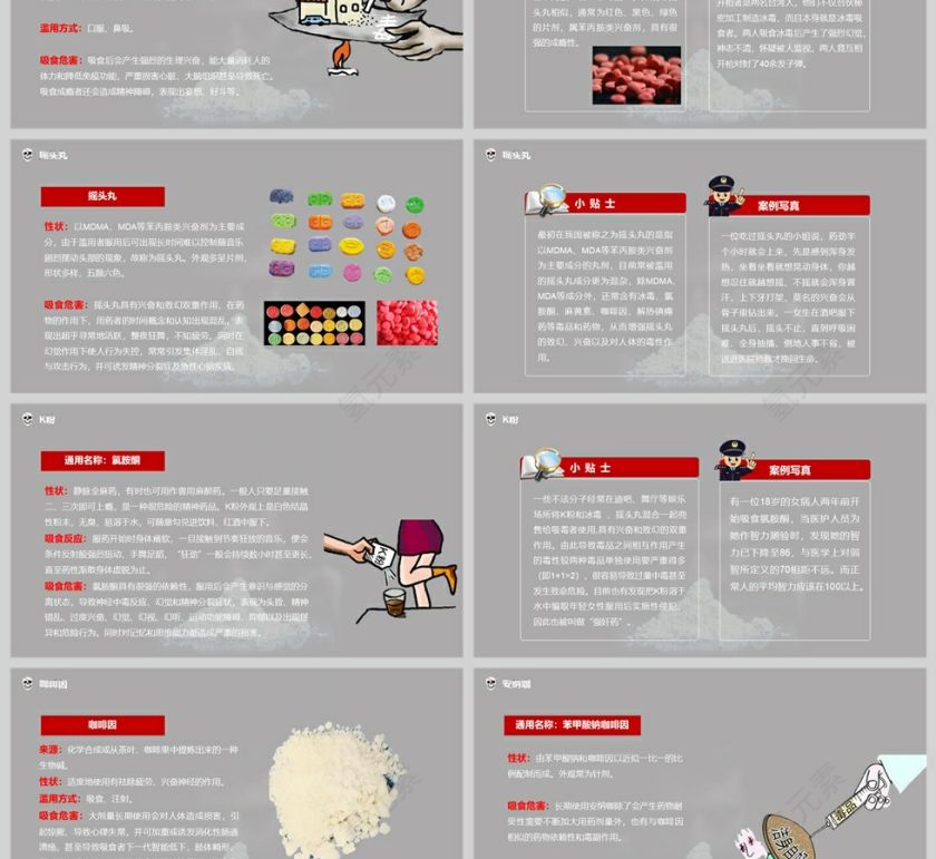 远离毒品禁毒知识宣传教育PPT模版第3张