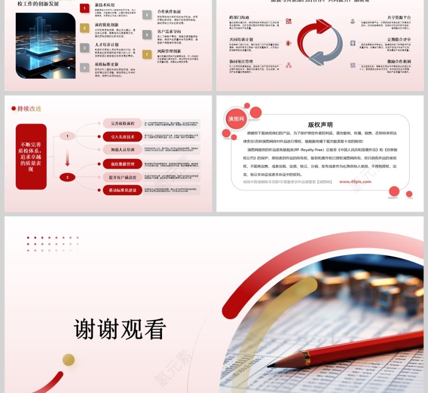 简约大气质检部年终工作总结PPT模板第6张